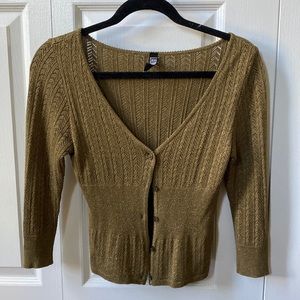 Vintage Gold Cute knit cardigan